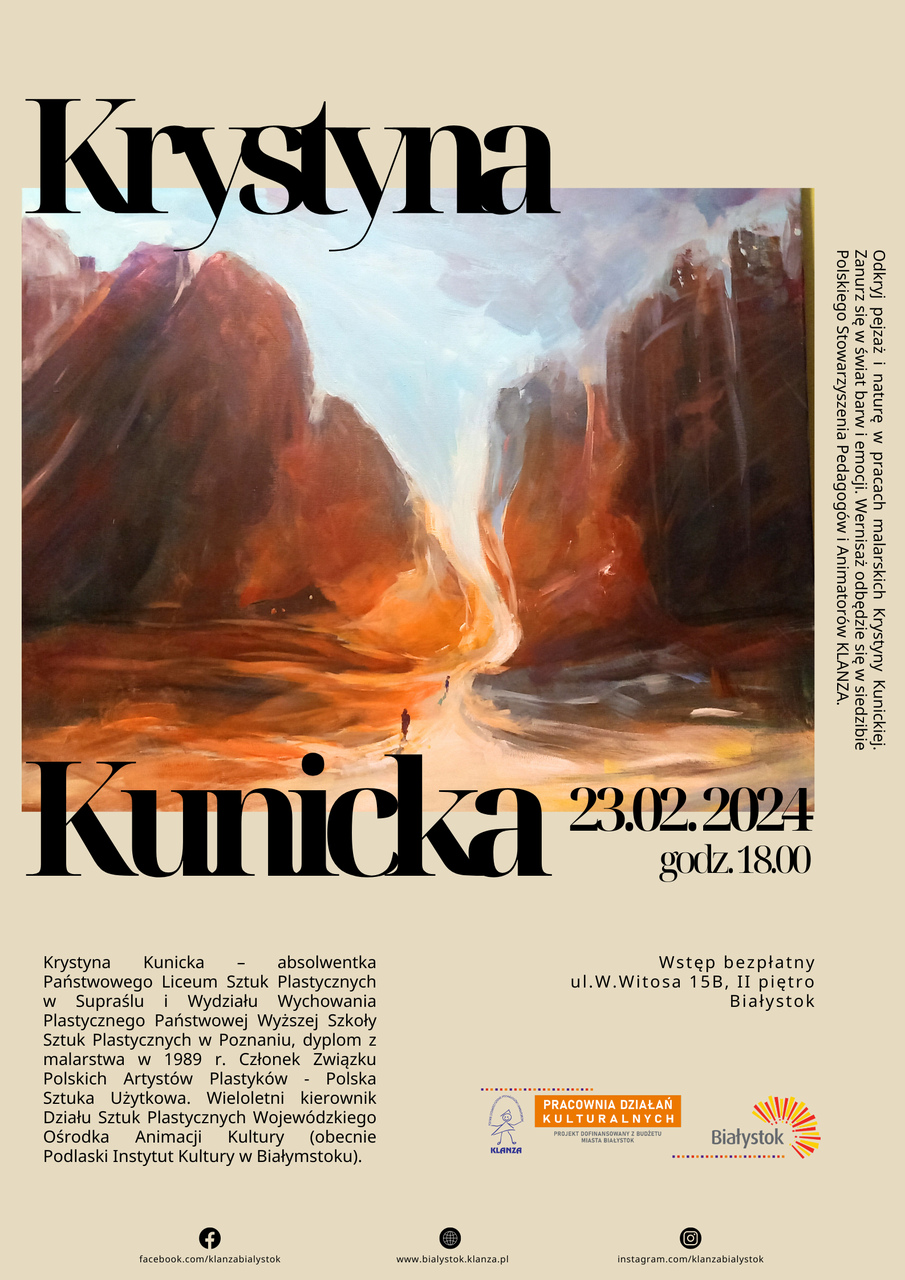 Wystawa prac malarskich Krystyny Kunickiej
