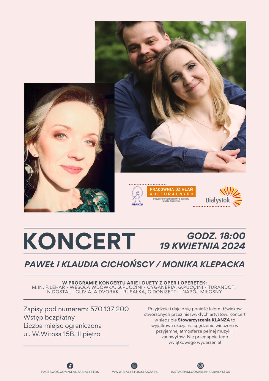 Koncert Moniki Klepackiej oraz Klaudii i Pawła Cichońskich