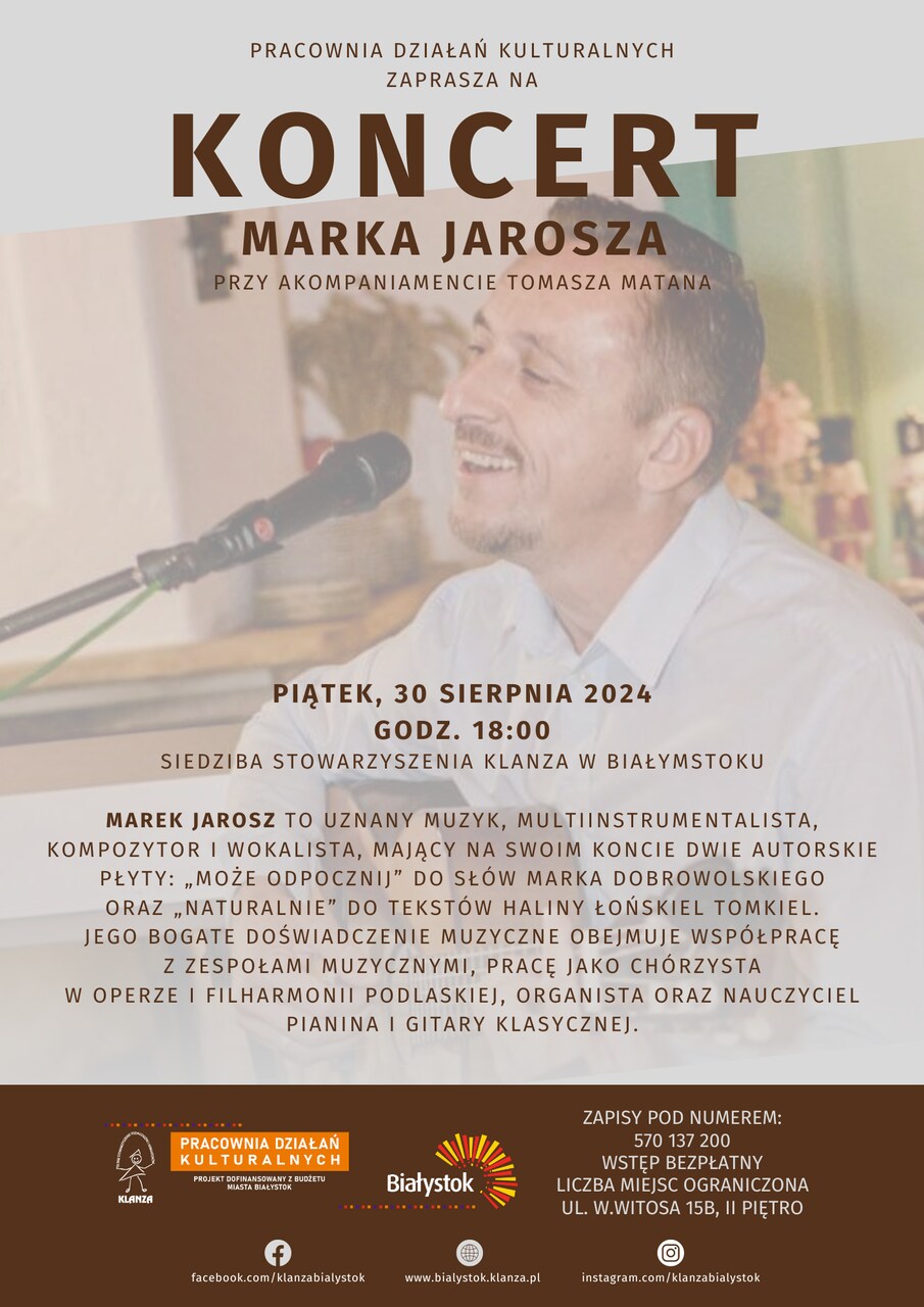 Koncert Marka Jarosza