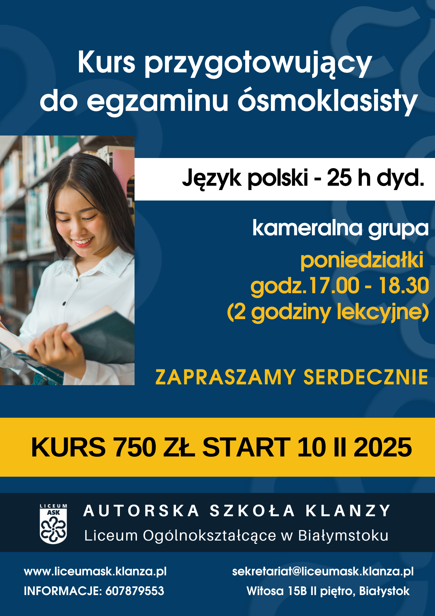 Kolejna edycja kursu przygotowującego do egzaminu ósmoklasisty