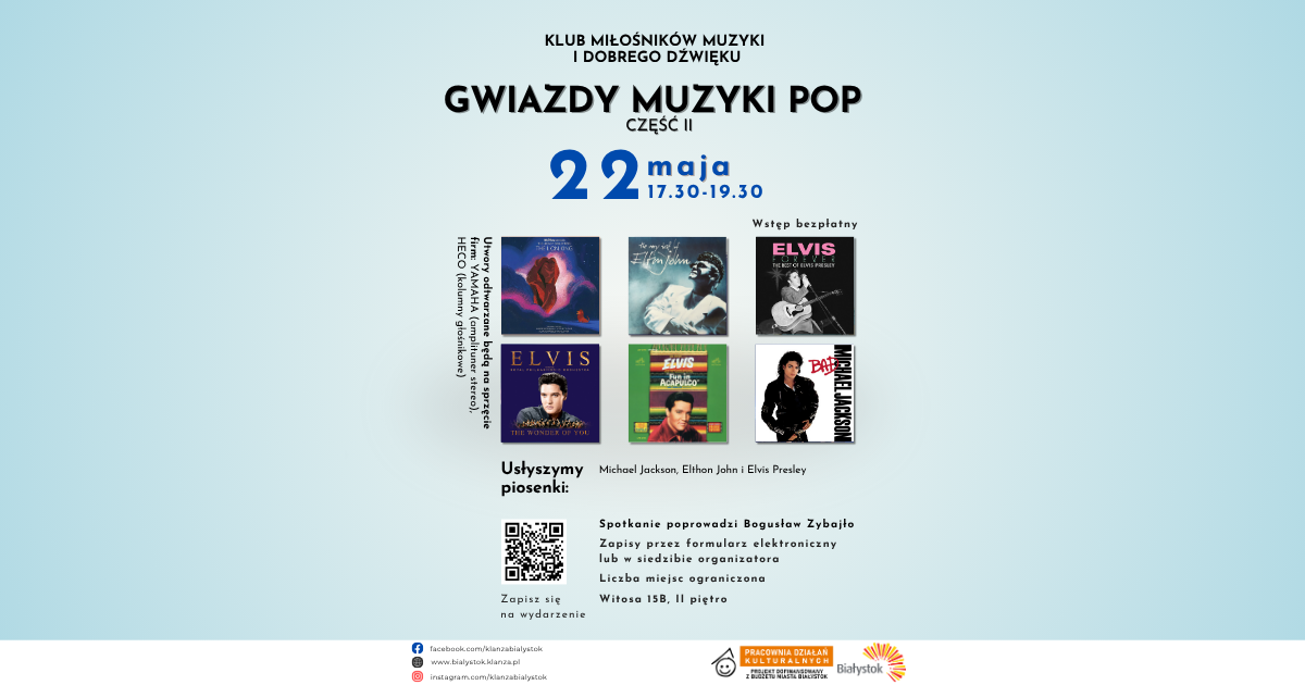 Klub Miłośników Muzyki i Dobrego Dźwięku – „Gwiazdy Muzyki POP, część II”