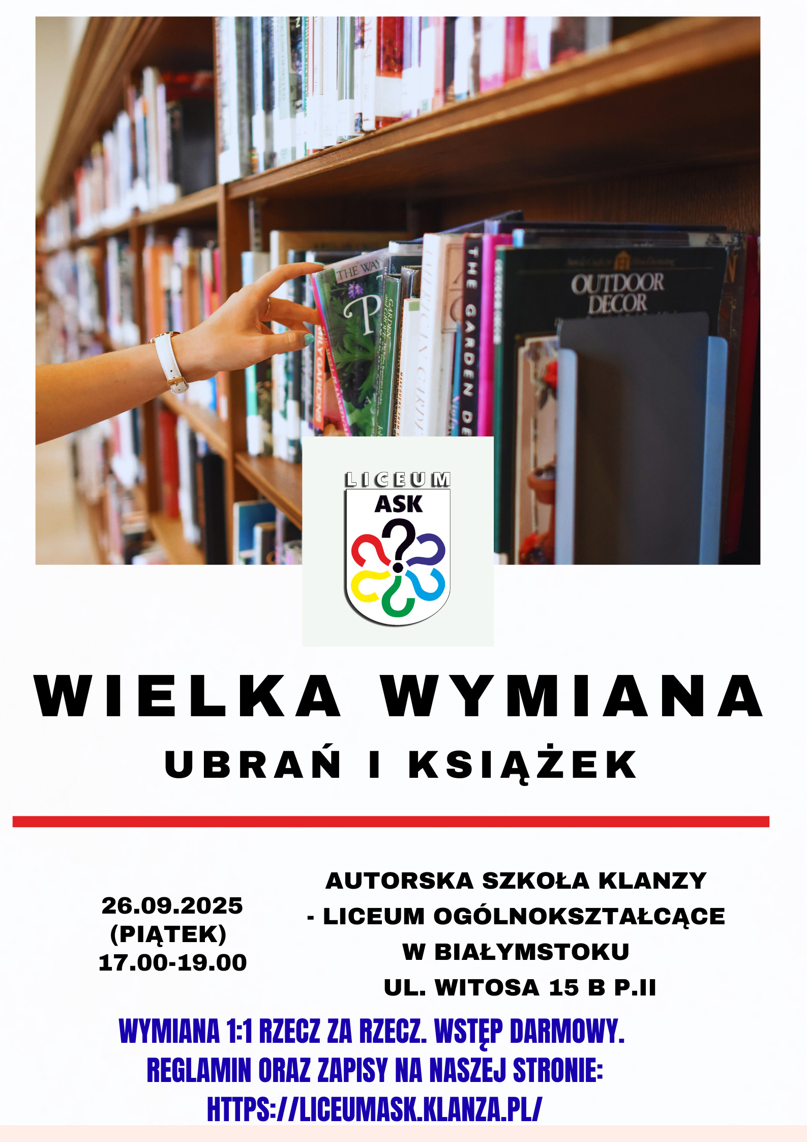 Wielka wymiana odzieży i książek – edycja na pożegnanie lata i powitanie sezonu jesiennego