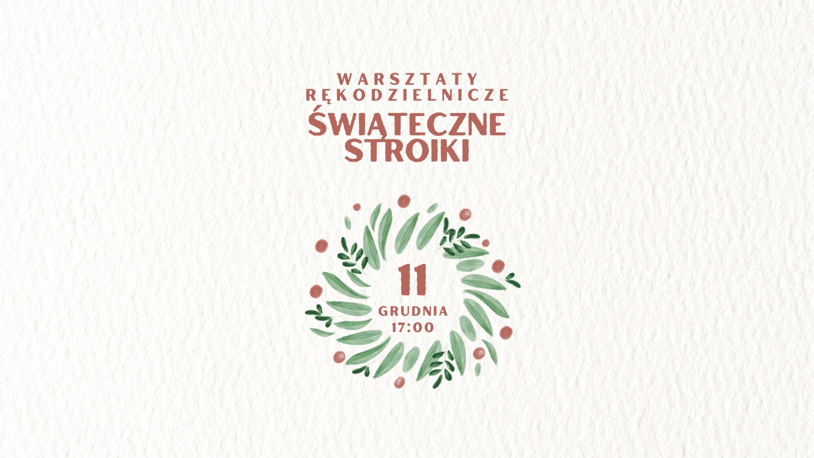 Warsztaty rękodzieła dla dorosłych – „Świąteczne stroiki”