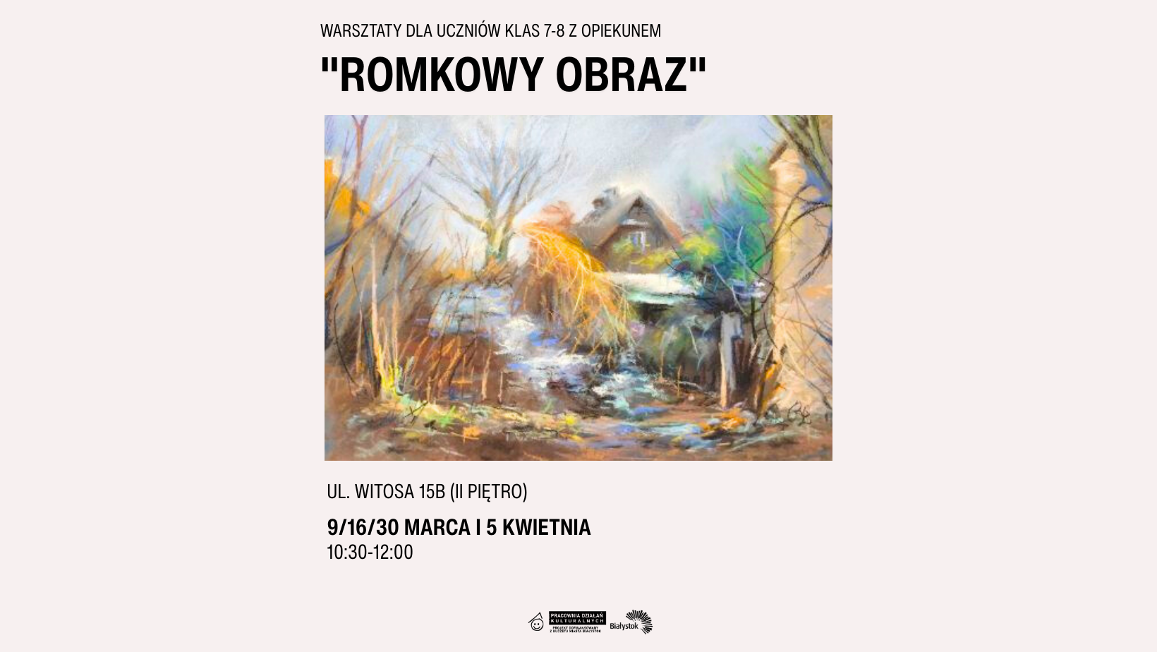 Warsztaty plastyczne dla uczniów klas 7-8 „Romkowy obraz”